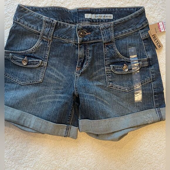 Dkny Denim - Dkny Blue Classic Jeans with Cuffed Hem